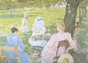 Theo Van Rysselberghe Family in an Orchard (nn02) oil on canvas